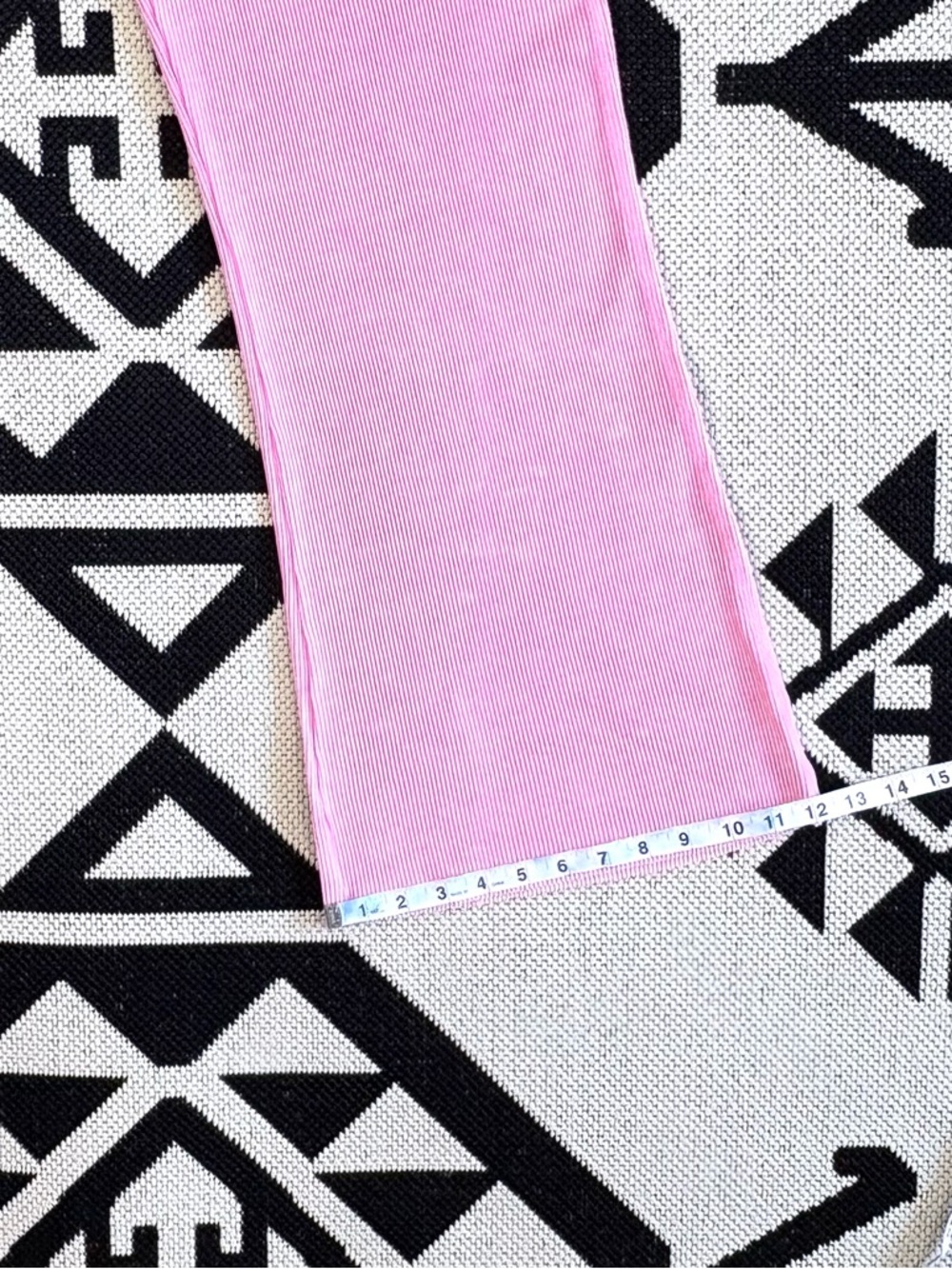 Sunnyside by Sundry Waffle Knit Wide Leg Lounge Pants in Pink Large - Picture 6 of 10